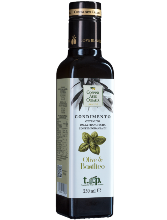 Condimento Olio Evo e Basilico da 250 ml di Coppini Arte Olearia