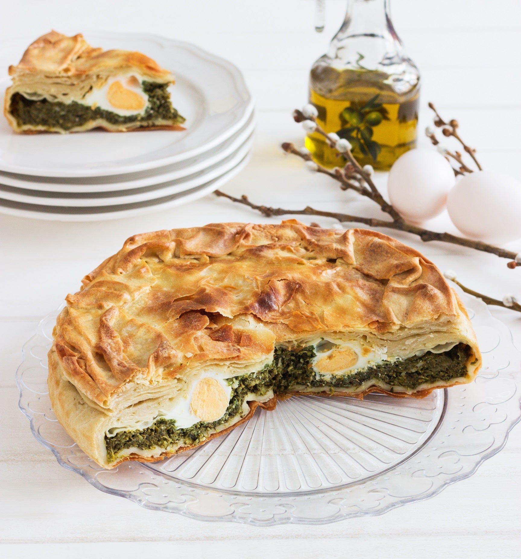 Torta Pasqualina con olio extravergine di oliva 