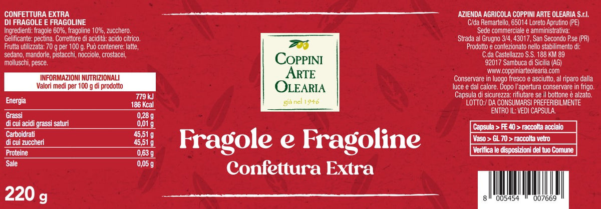 Confettura extra di fragole e fragoline